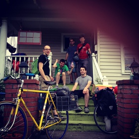 Gathered prior to our departure.  In the upper-right corner, you'll notice Eric Murray's finger.